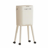 Rolling Waste Bin with Lid Single-Press Accessible Tall Trash Can with Legs