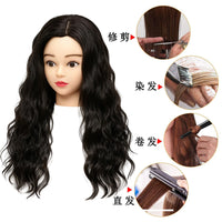 Real Human Hair Mannequin Head for Hairdressing Practice