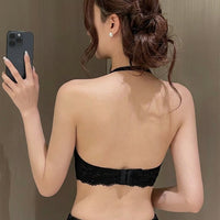 Push Up Bra for Women with Lace Trim and 3/4 Cup Design, Padded with Double Straps for Date Night, Comfortable Fit