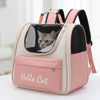 Cat Backpack and Dog Backpack with Transparent Window, PVC Material Small Pet Carrier for Small Dogs, Portable Breathable Outdoor Pet Carrier