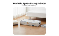 Foldable Under-Bed Clothes container slimline Design Underbed Storage Bag Space-Saving Organizer Box Multi-Functional for Students, Renters, homeowners, Bedroom, Closet, Dorm Room