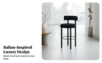 Kitchen Island Stool Luxury Design Pedestal High Stool with Supportrest Modern Design Padded Seat for Bar Owners, Adults