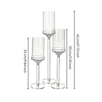 3 Pieces Candle Holder with Cylindrical Cup Long-Lasting Candlesticks Sturdy