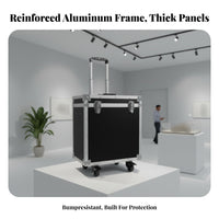 Telescoping Handle Top-Loading Equipment Case Heavy-Duty Construction Portable Tool Chest Long-Lasting Toolbox Large Capacity for Professionals, Technicians, Air Travel, Mobile, Job Site, Workshop