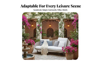 Woven Rope Sofa and Armchair Set Waterproof Outdoor Furniture sturdy Wood Frame Patio Furnishing for Hotel Owners, Homeowners, Backyard, waterside, Deck