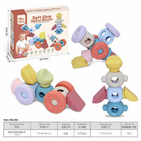 Soft Silicone Stacking Blocks for Baby Shape Recognition and Early Education DIY Toy