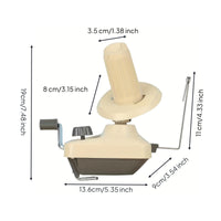 Manual Yarn Ball Winder with Tabletop Clamp Portable Yarn Winder with Clamp Easy to Set up Tool Detachable for Crochet, Craft Rooms