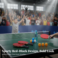 Table Tennis Racket Double-Faced-Sided Rubber Racket Sport Pong Paddle High Sponge Beginner Racket Sport Pong Paddle for Students, Children, School