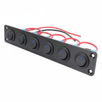 Easy Installation 12V/24V Control Switch Panel Long-Lasting Construction Marine Switch Panel for DIY Enthusiasts
