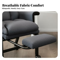 Reclining Computer Chair with Footrest Lay-Flat Recline premium Seating Ergonomic Design Adjustable Headrest for Study Room