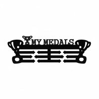 Metal Award Display Rack Easy Mounted Wall Medal Rack Decorative Wall Medal Hanger for Athletes, Runners