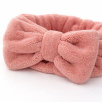 Coral Fleece Bow Headband for Washing Face, Makeup and Sports Head Band, Cute Design Hair Accessory for Ladies Skincare Routine