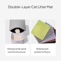 Doubletier Cat Litter Mat Waterproof Foam Antispray