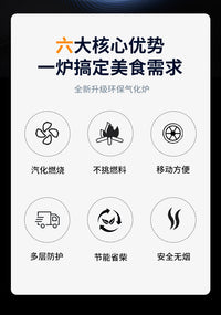 吉祥取暖炉柴火灶非气化炉家用室内室外无烟柴煤两用炉节能烤火炉