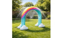 Rainbow Sprinkler Simple Setup Setup Inflatable Arch Sprinkler Portable Outdoor WaterBased Entertainment for Lawn