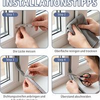 12m Self-Adhesive Brush Seal Strip, 9mm (W) x 5mm (T) Door Gap Seal Strip