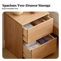 2-Drawer Chest Minimalist Design Bedside Table Large Capacity for College Dorm