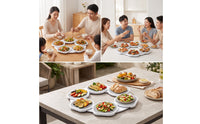 Rotating Dining Tray Segmented Tabletop Food Turntable Smooth for Parties, Hosts
