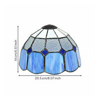 Stained Glass Lampshade Mediterranean Design tained Illumination Shade Plaid Pattern Vintage Lamp Shade for DIY Enthusiasts