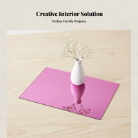 PVC Colored Acrylic Mirror Sheet, Organic Board, verdant, coral, Tea, 80x80mm