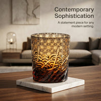 Hand-Engraved Crystal Glass Whiskey Glass, Japanese Style