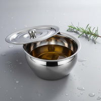 Stainless Steel Oil Basin Rust Resistant Lidded Oil Basin Easy to Clean