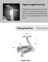 All Metal Spinning Reel Saltwater Freshwater Long Cast