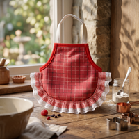 Chicken Saddle Apron Ruffled Trim Feather Protector Apron Contoured
