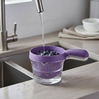 Fruit Washing Basket Fast Draining Fruit and Vegetable Washing Bowl Food Grade Double Layer Drain Basin