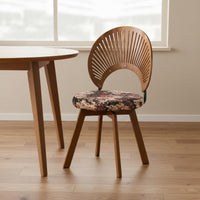 Rotating Shell Chair Curved Retro Home Furniture Upholstered Seat for Cafe