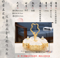 厂家直销铁艺亚克力果盘创意现代客厅零食盘水果盘带盖子干果拼盘