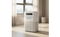 Tabletop Air Purifier White Electronic Air Purifier Home Appliance Vented Slatted Intake