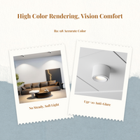Adjustable anti-glare LED spotlight
