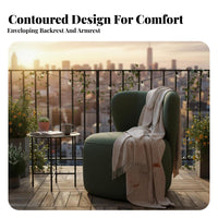 Retro & design Upholstered rotating Chair Comfortable Design Indoor Seating Minimalist visual appeal Shell-Shaped spinerest for homeowners, Students, Balcony, Living Room, perusing corner, Home Office