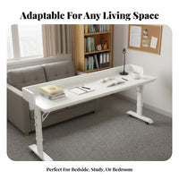 Adjustable Overbed Desk Movable with casters Overbed Laptop Cart Rolling Casters Mobile Table for Students, Bedridden Patients, Bedroom, Dorm Room