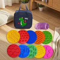 Sensory Foot Massage Mat Silicone Sensory Mat with Eye Mask for Playroom, Kids