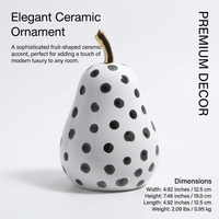 Fruit Sculpture for Home, Living Room, Modern Minimalist Ceramic Figurine, Abstr #variant:Pear D23002/ 12.5*12.5*19cm