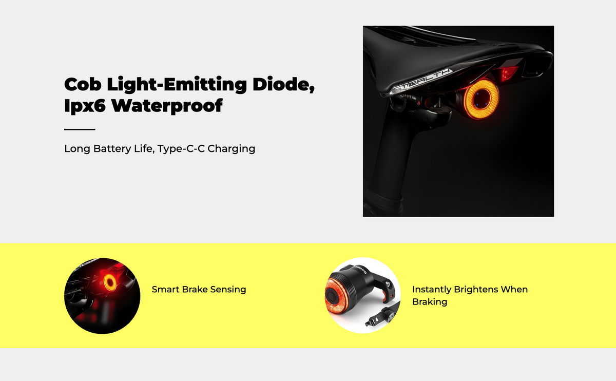 Ultra-bright night brake sensing light