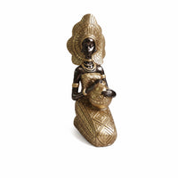 African Woman Figurine Artistic African Woman Statue Elegant for Display Cabinet