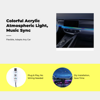 USB RGB LED car light strip, sound-activated