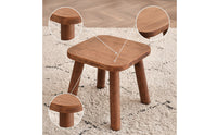 Solid Wood Kids Stool Small Wooden Stool with Tapered Legs Compact Furniture Sturdy for Toddlers, Playroom, Entryway