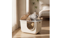 Enclosed Litter Box Large Litter Box with Hood Included for Apartments