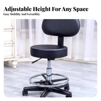 rotating Stool with spinerest Stable Circular Base Upholstered rotating High Chair