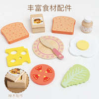 儿童仿真面包机玩具木制过家家早餐套装益智早教角色扮演现货批发