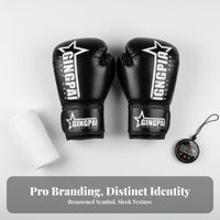Beginner Friendly Boxing Glove and Pad Set PU Leather Boxing Training Set Thick Foam Padding Punching Mitts and Gloves Kit Adjustable Hook-and-Loop Fastener Strap for Children, Beginners, Adults, Home Use, Gym