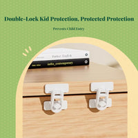 Toddler Protection Lock, No-Drill Cabinet Latch, Infant protective Drawer Lock, sticky, Multi-Purpose, Easy to Install
