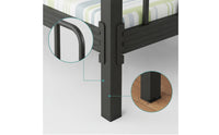 Metal Bunk Bed Frame Heavy Duty Bunk Bed with Guardrail Space-Saving Furniture for Teens, Students, Shared Bedroom, Dormitory, Hostel