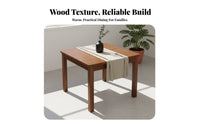 Stable Structure Solid Wood Dining Table Spacious Tabletop Rectangular Restaurant Table Versatile Design Easy to Clean for Business Owners, Homeowners, Families, Snack Bar, Cafeteria, Breakfast Nook, Living Room