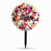 Topiary Ball Flowers with Ground Stake Outdoor Decorations
