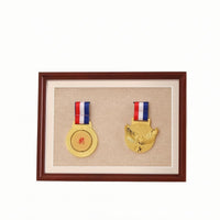 Medal Display Shadow Box Fabric Lined House Decoration Light Inner Mat